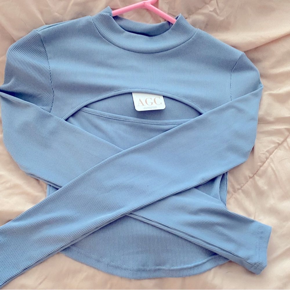 AGC collection long sleeve crop top